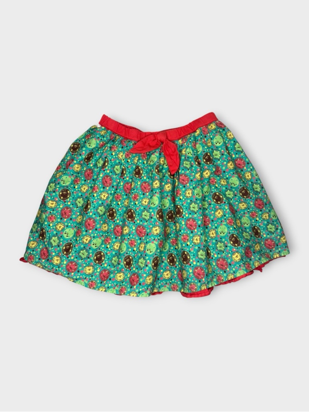 American Girl Wellie Wishers Willa Animal Face Pattern Green Skirt